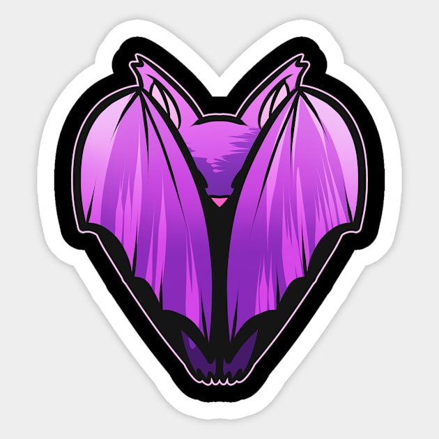 Bat Hiding Behind Its Wings Costume Halloween Sticker by SinBle